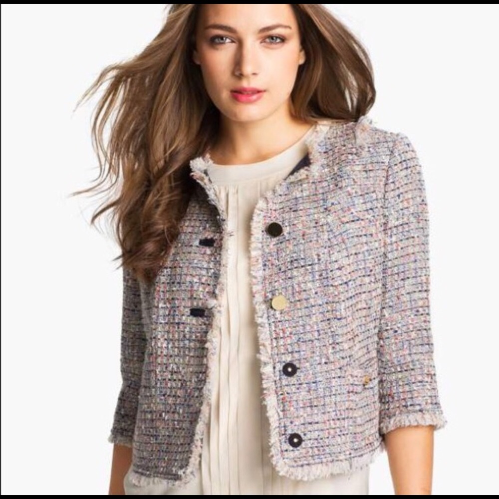 Tory Burch Cropped Tweed Jacket